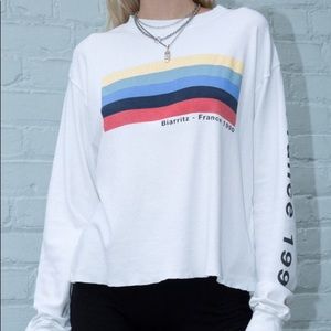 Brandy Melville White Biarritz France LS
